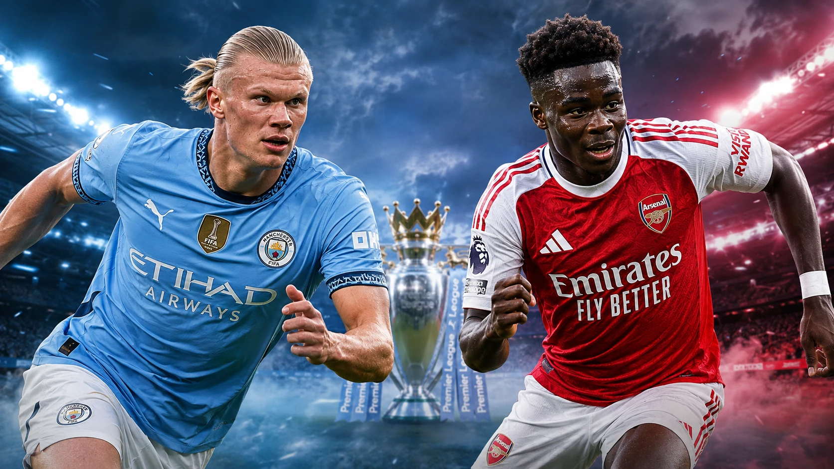 Premier League 2026/27 preview graphic featuring leading clubs and season statistics