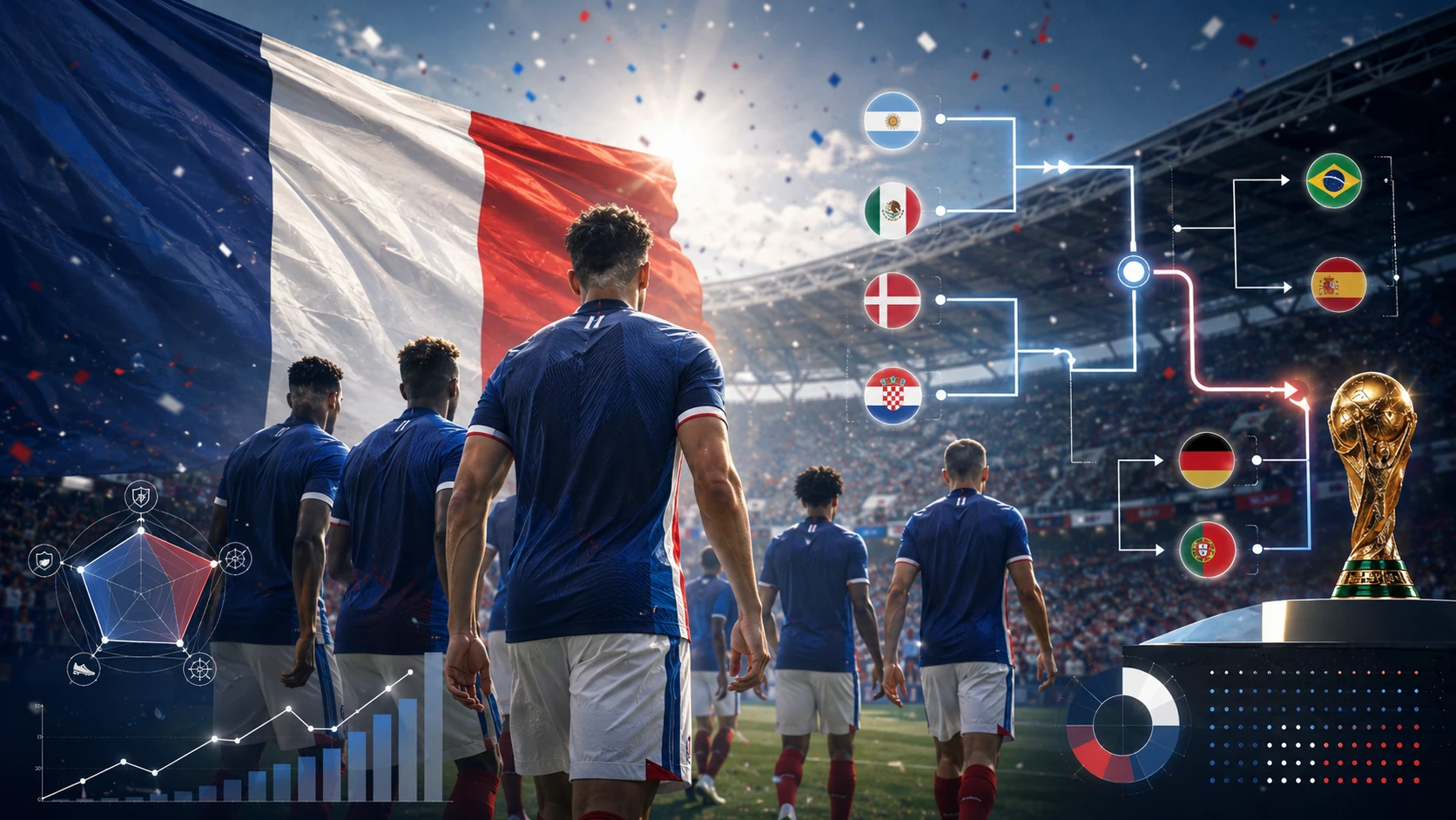 France national team badge on a dark navy background with the text World Cup 2026